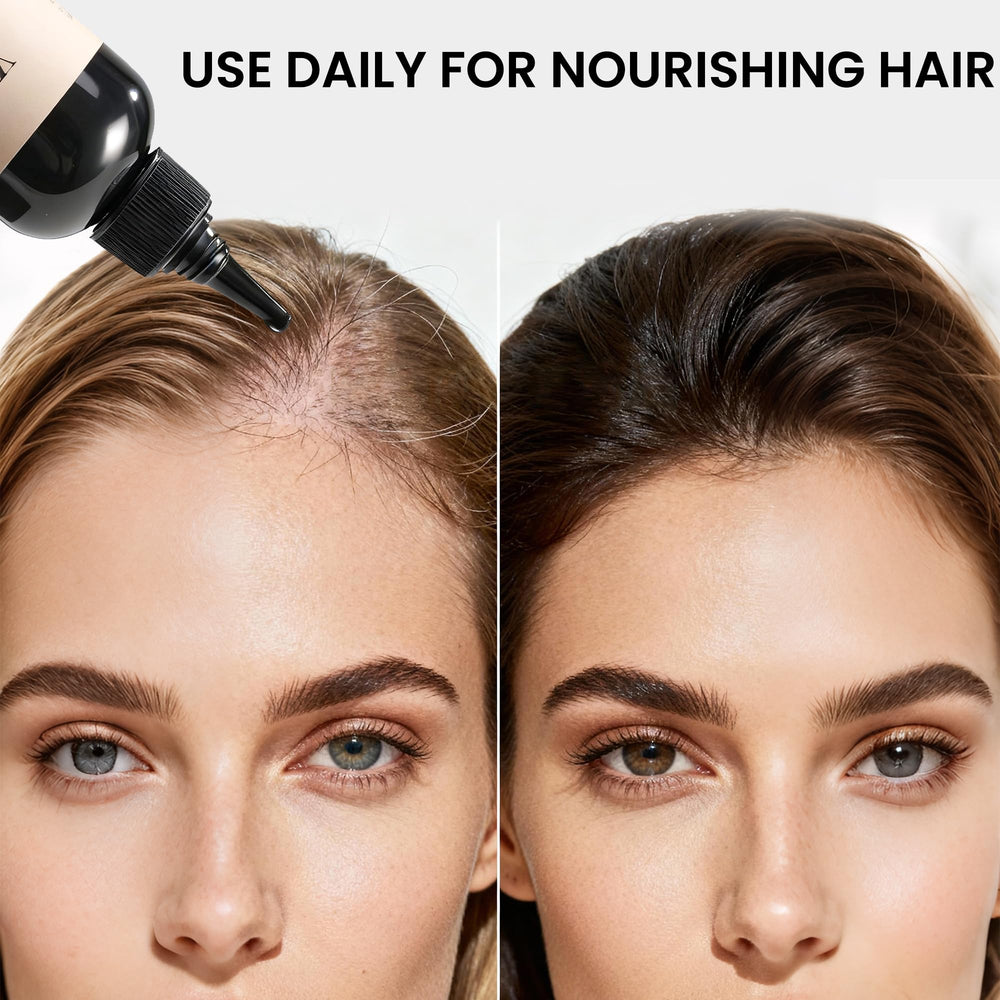 Batana Oil finish on hair reveals natural shine and softness.