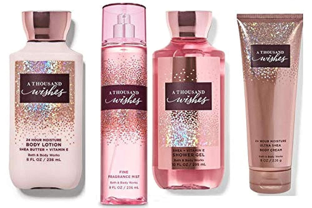 Bath & Body Works A Thousand Wishes gift set in full-size bottles, ideal for gifting or personal pampering.