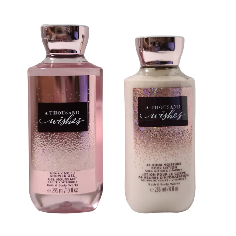 Bath & Body Works A Thousand Wishes gift set: shower gel and lotion for daily pampering with Prosecco