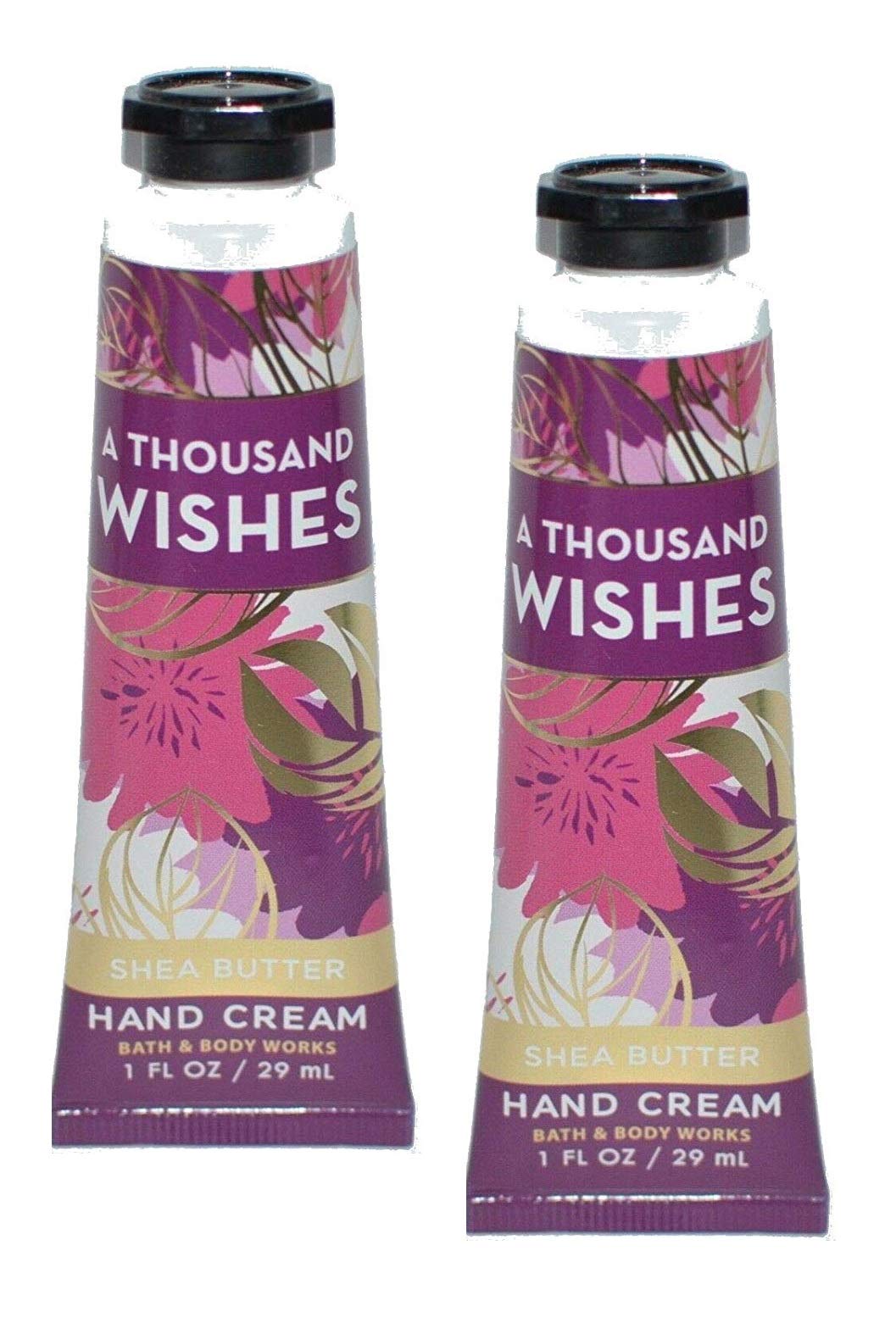 Bath & Body Works A Thousand Wishes hand cream 2-pack, compact tubes for on-the-go hydration.