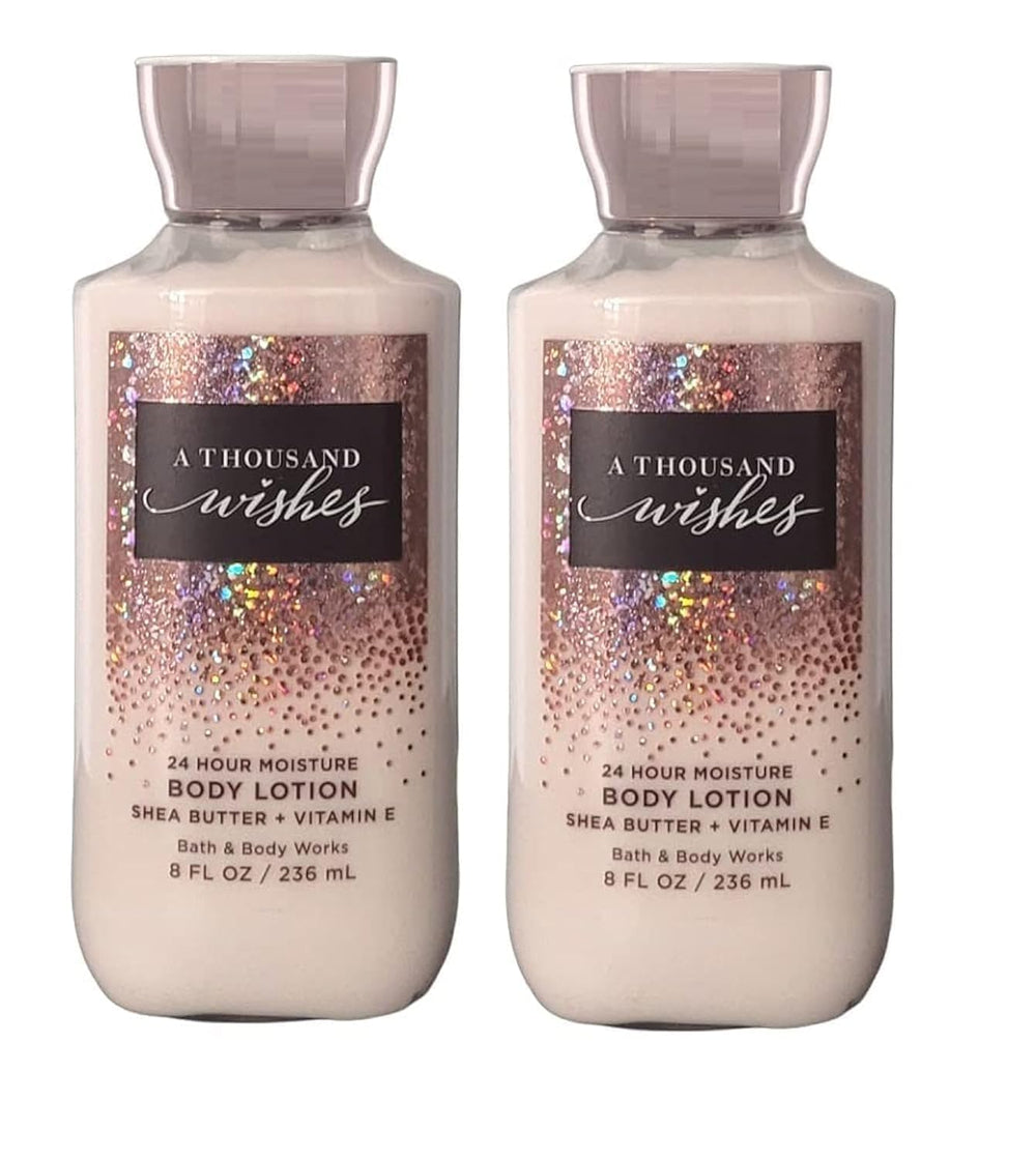 Bath & Body Works A Thousand Wishes lotion bottle for silky skin and long-lasting fragrance