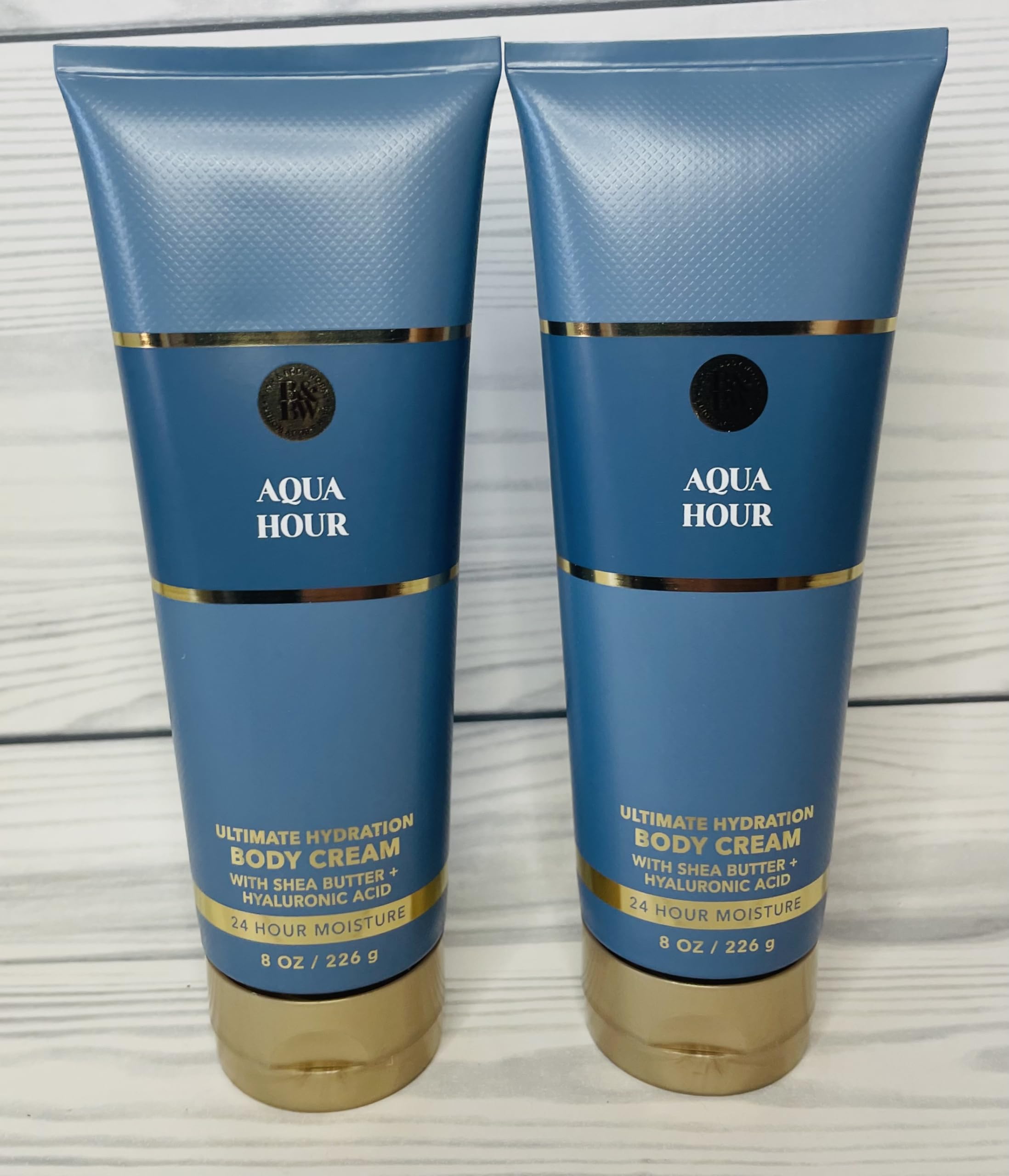 Bath & Body Works Aqua Hour 2-pack packaging shows a sea-inspired scent