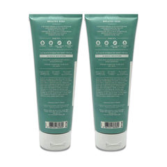 Close-up of Bath & Body Works Aromatherapy Breathe Deep label highlighting eucalyptus and lavender.