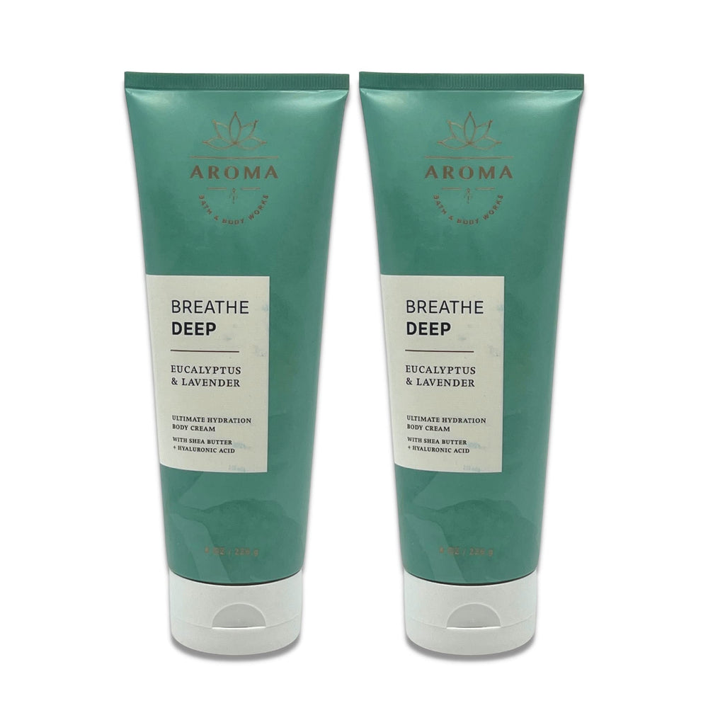 Bath & Body Works Aromatherapy Breathe Deep cream jar front for hydrating skin.