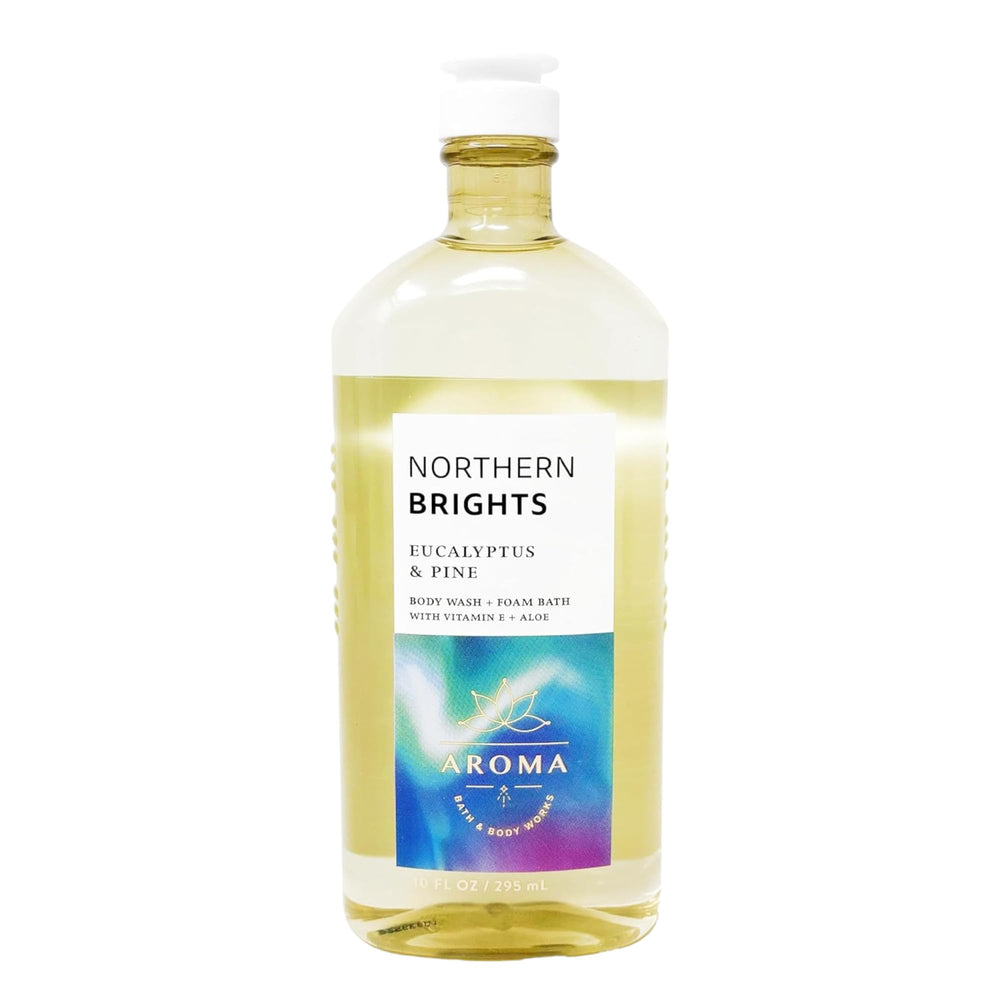 Bath & Body Works Aromatherapy Eucalyptus & Pine bottle for a refreshing, spa-like shower.