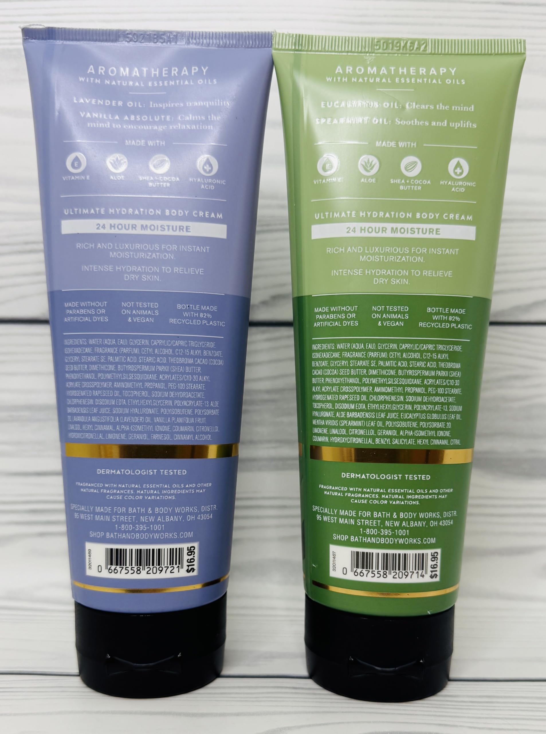 Bath & Body Works Aromatherapy lavender vanilla cream tub supports calm and restful evenings.