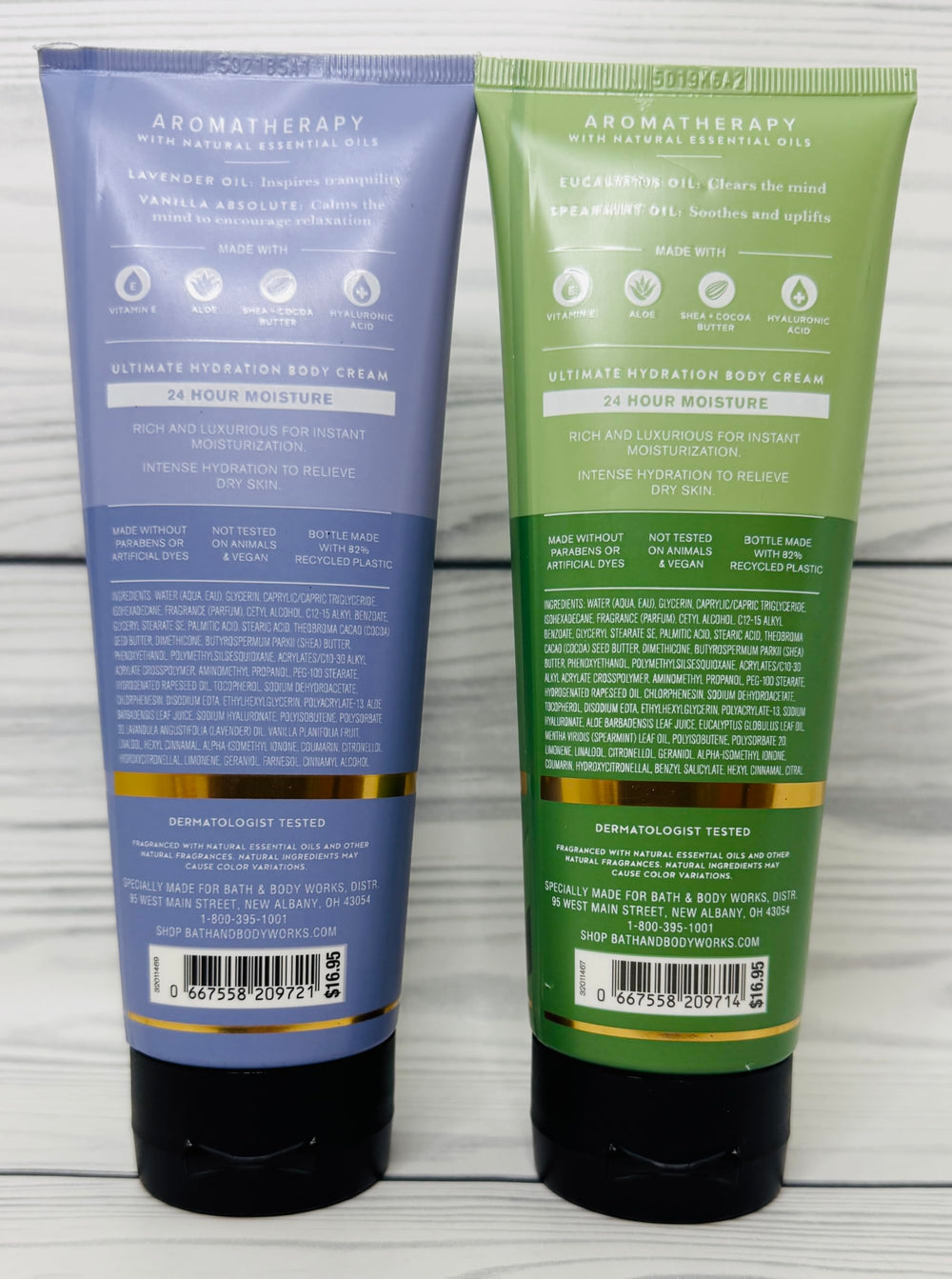 Bath & Body Works Aromatherapy lavender vanilla cream tub supports calm and restful evenings.