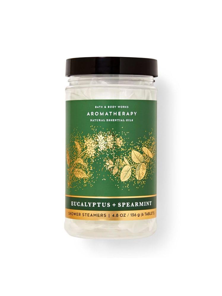 Bath & Body Works Aromatherapy shower steamer bottle with eucalyptus spearmint for a refreshing spa-like shower