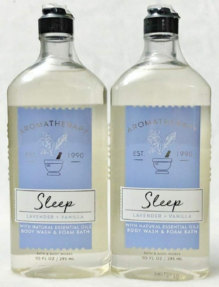 Bath & Body Works Aromatherapy Sleep lavender vanilla bath foam for relaxation.