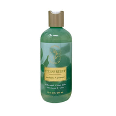 Bath & Body Works Aromatherapy Stress Relief eucalyptus spearmint bottle front for a gentle cleanse.