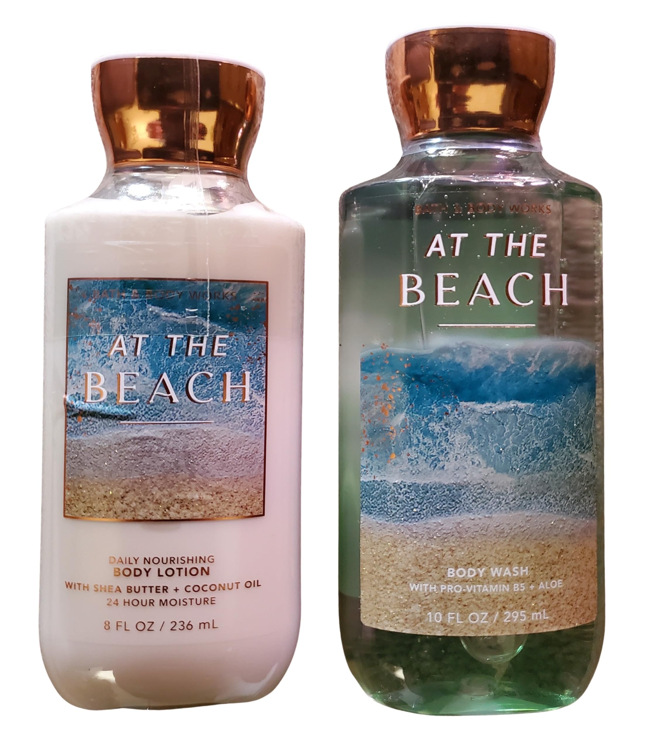 Bath & Body Works At The Beach bottle pour with lightweight hydration.