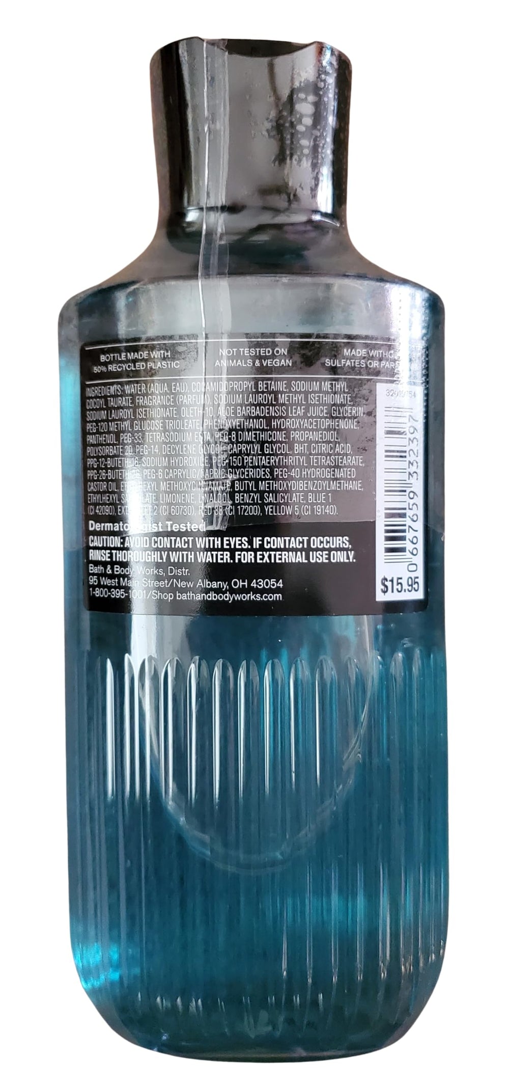 Bath and Body Works Atlantic Ultimate Hydration Gel Wash closeup shows refreshing lather and cooling feel.