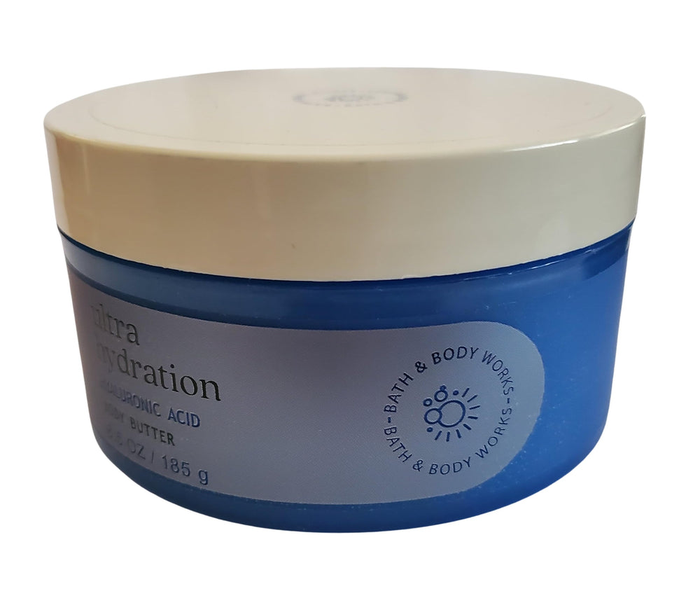 Bath & Body Works body butter jar being opened for easy application