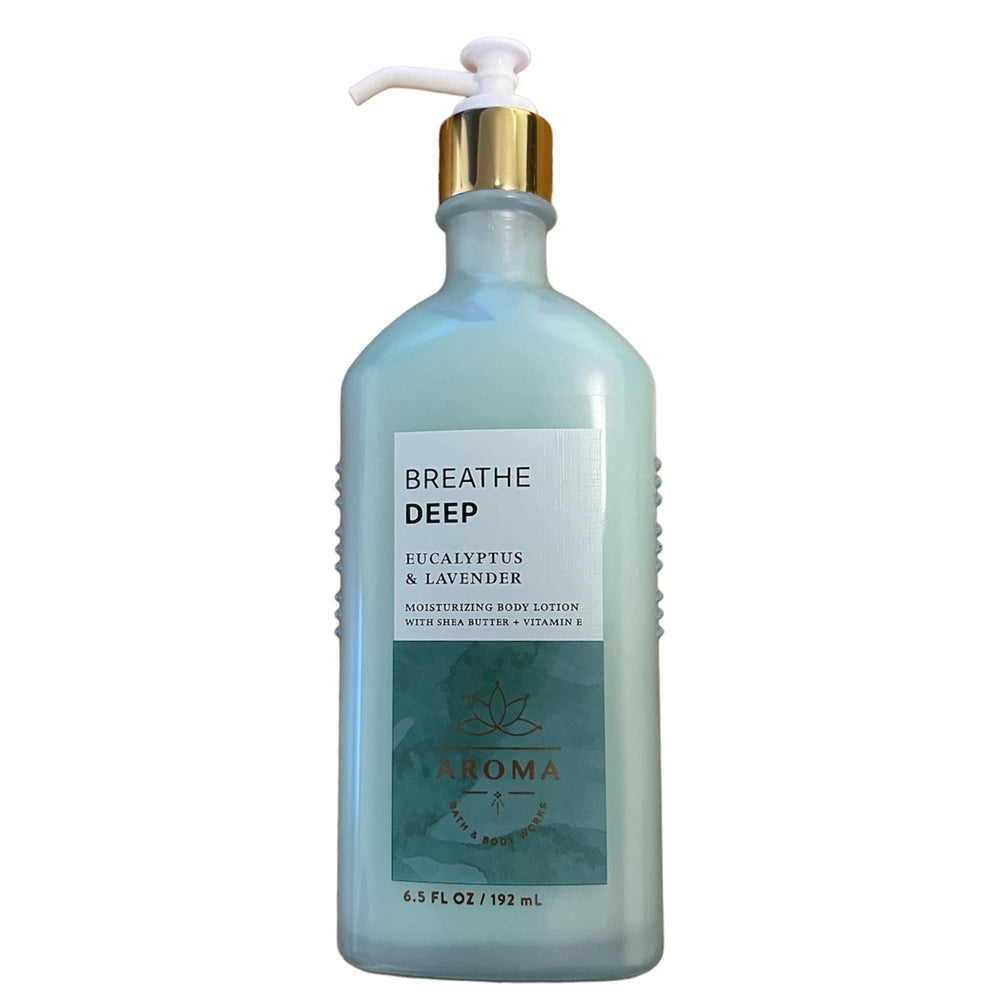 Bath & Body Works Breathe Deep lotion texture closeup for creamy hydration