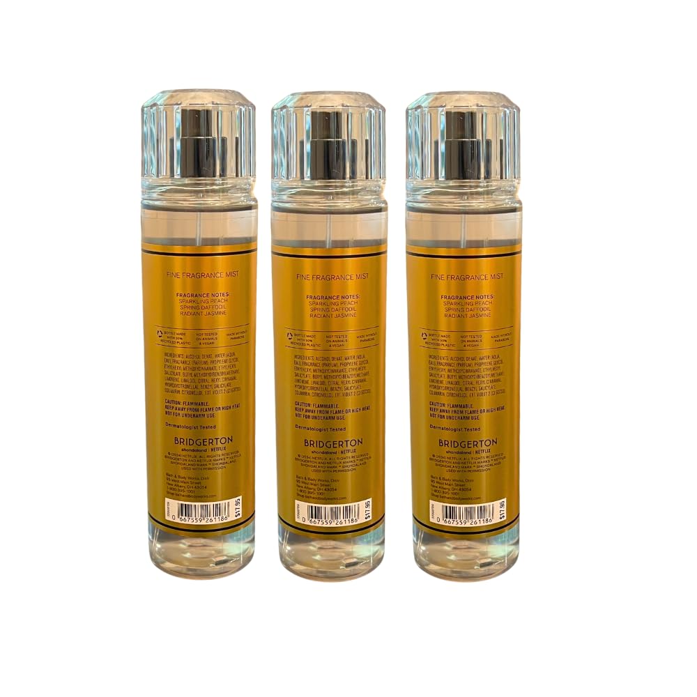 Bridgerton Diamond of the Season notes: peach, daffodil, jasmine captured in a soft spray