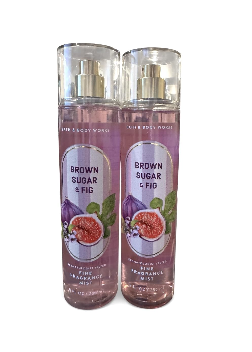 Bath & Body Works Brown Sugar and Fig mist bottle-pour for long-lasting fragrance with aloe hydration.