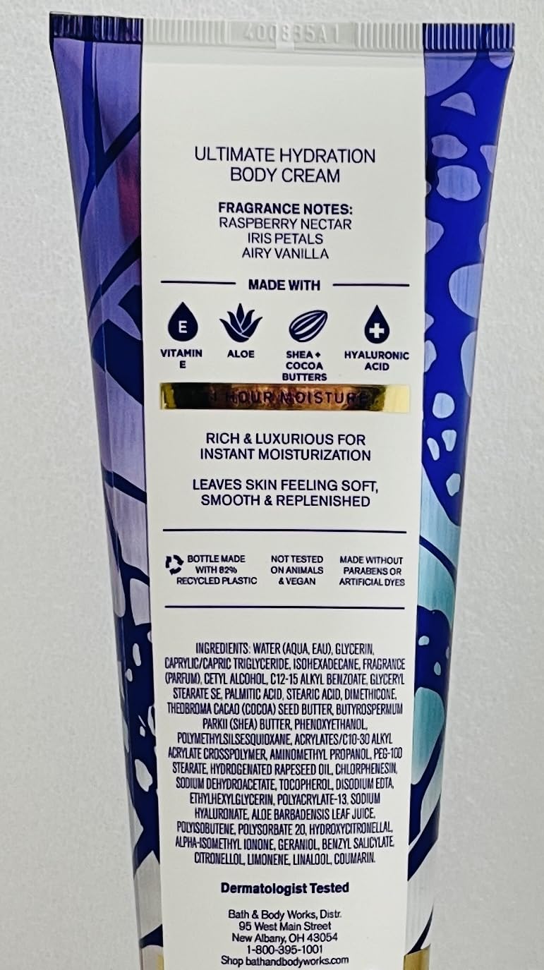 Butterfly Body Cream 8oz bottle showcases seasonal artwork and a fruity-floral fragrance