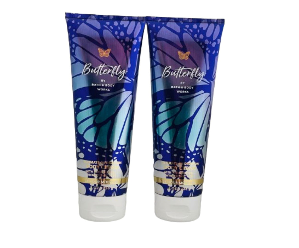 Bath & Body Works Butterfly Body Cream bottle artwork highlights hydration and scent