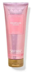 Bath & Body Works Champagne Toast cream application showing silky texture.