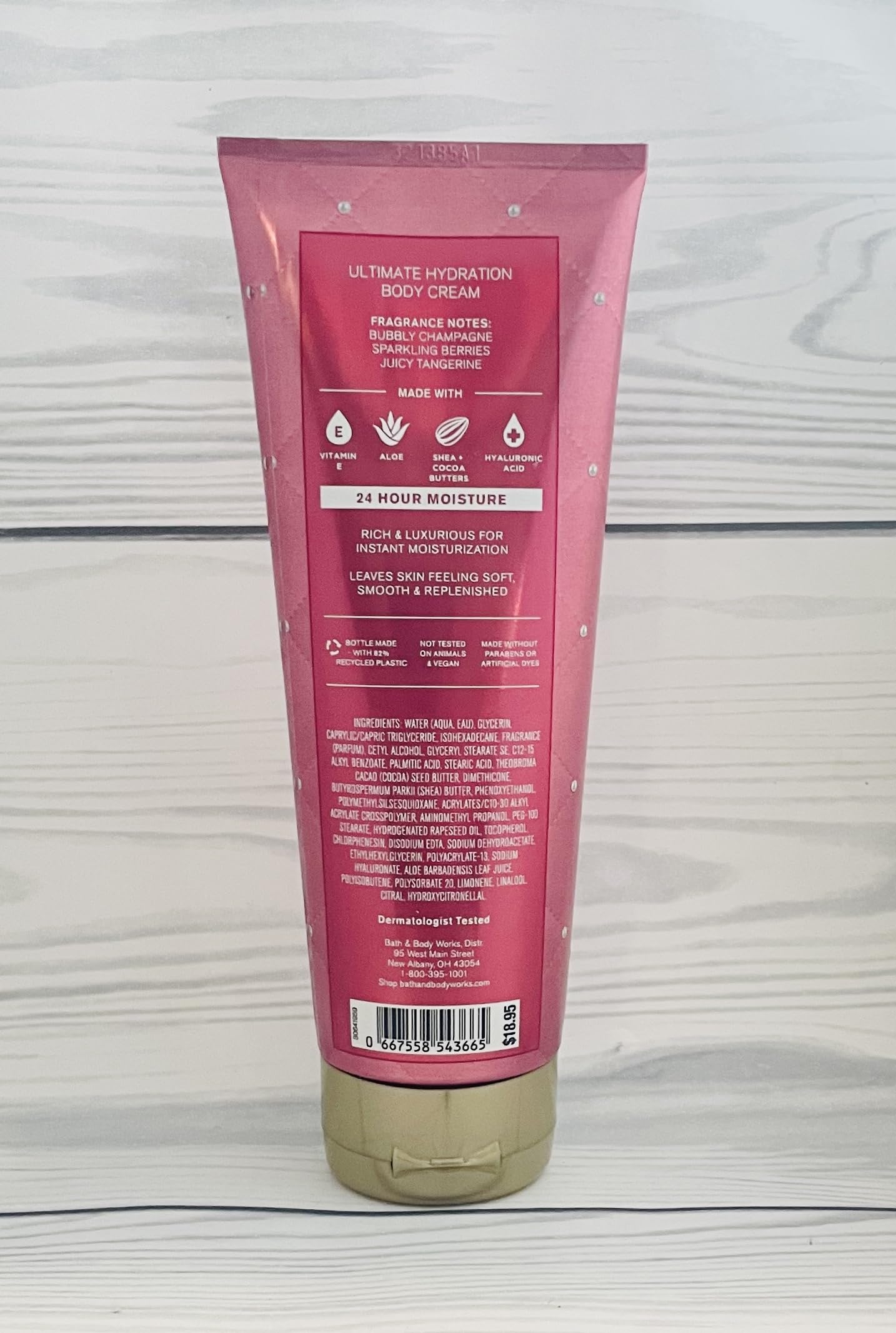 Close-up of Champagne Toast cream texture with silky finish for daily moisturizing