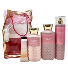 Champagne Toast gift bag packaging from Bath & Body Works showcases a ready-to-gift set