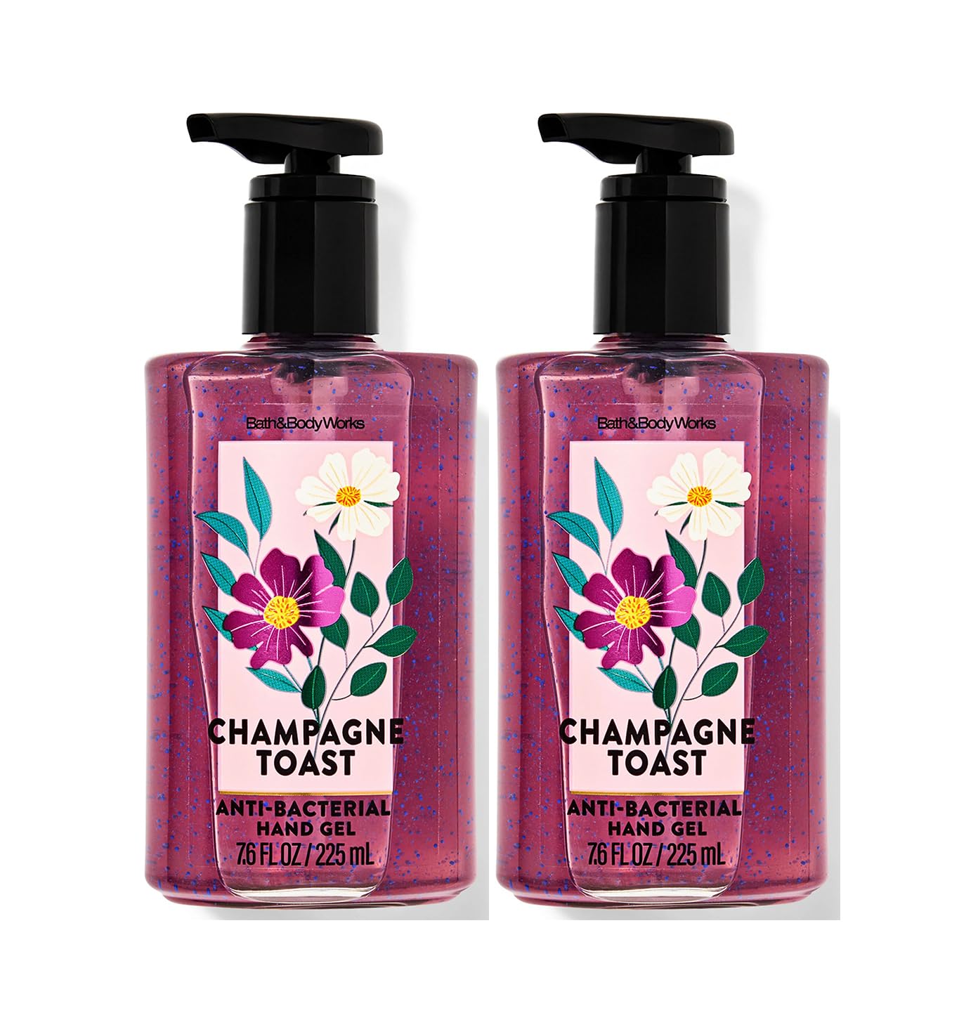 Bath & Body Works Champagne Toast hand gel bottle provides quick moisture and a light fruity scent.
