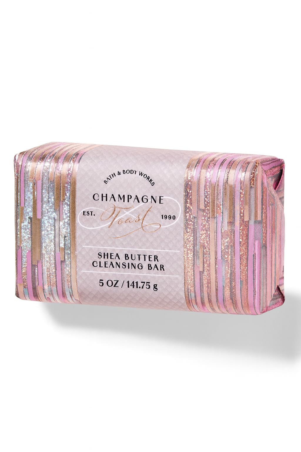 Bath and Body Works Champagne Toast cleansing bar with shea butter for creamy lather.