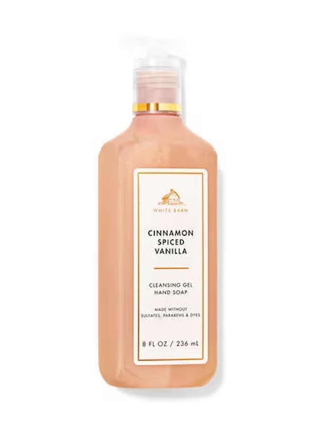 Bath & Body Works Cinnamon Spiced Vanilla hand soap with pump, soft cleansing and cozy aroma.