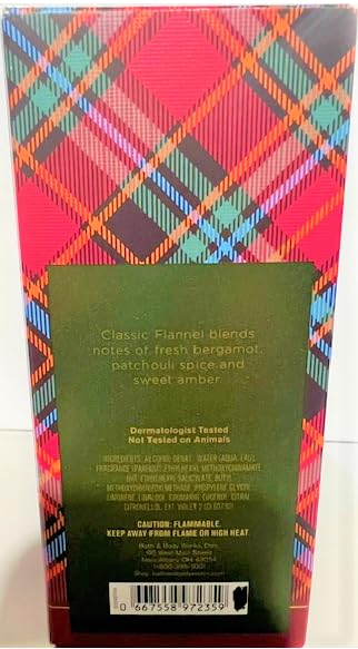 Bath & Body Works Classic Flannel display-shelf highlights popular scent on any surface.