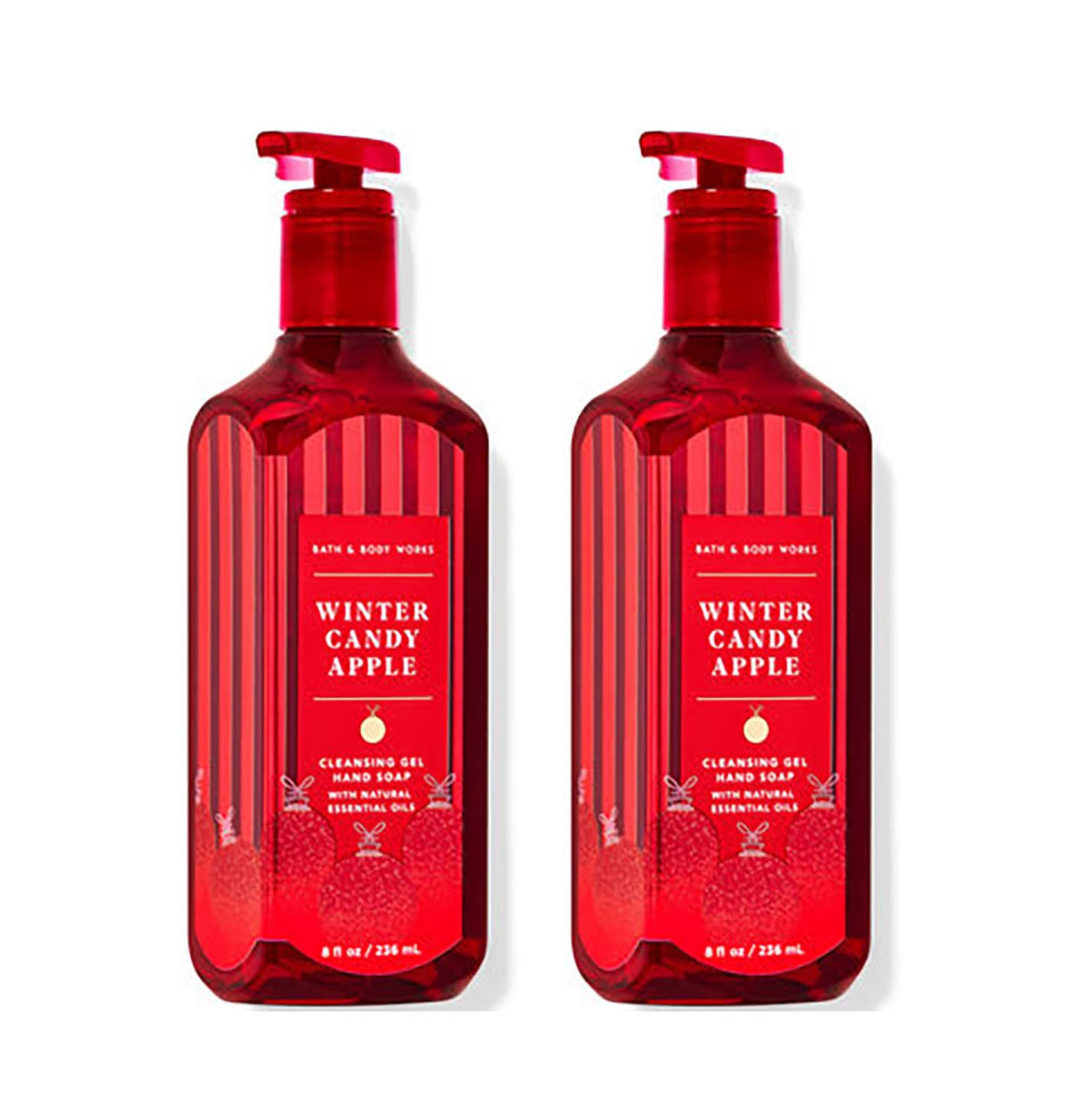 Bath and Body Works cleansing gel hand soap in Winter Candy Apple for soft hands and fresh fragrance