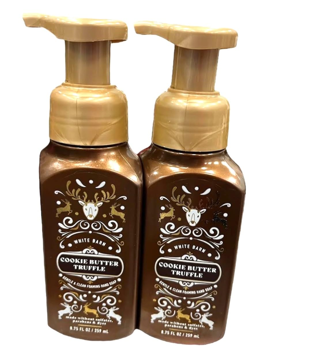 Bath & Body Works Cookie Butter Truffle bottle artwork features seasonal colors while keeping hands fresh