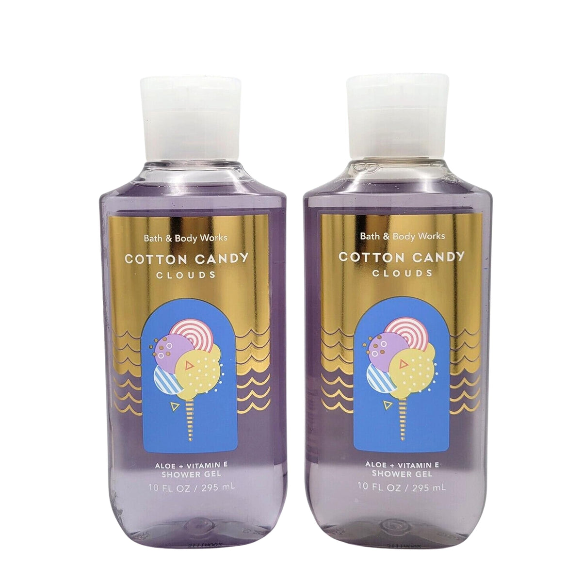 Bath and Body Works Cotton Candy Clouds 2-pack shower gel gift set for gifting and daily use