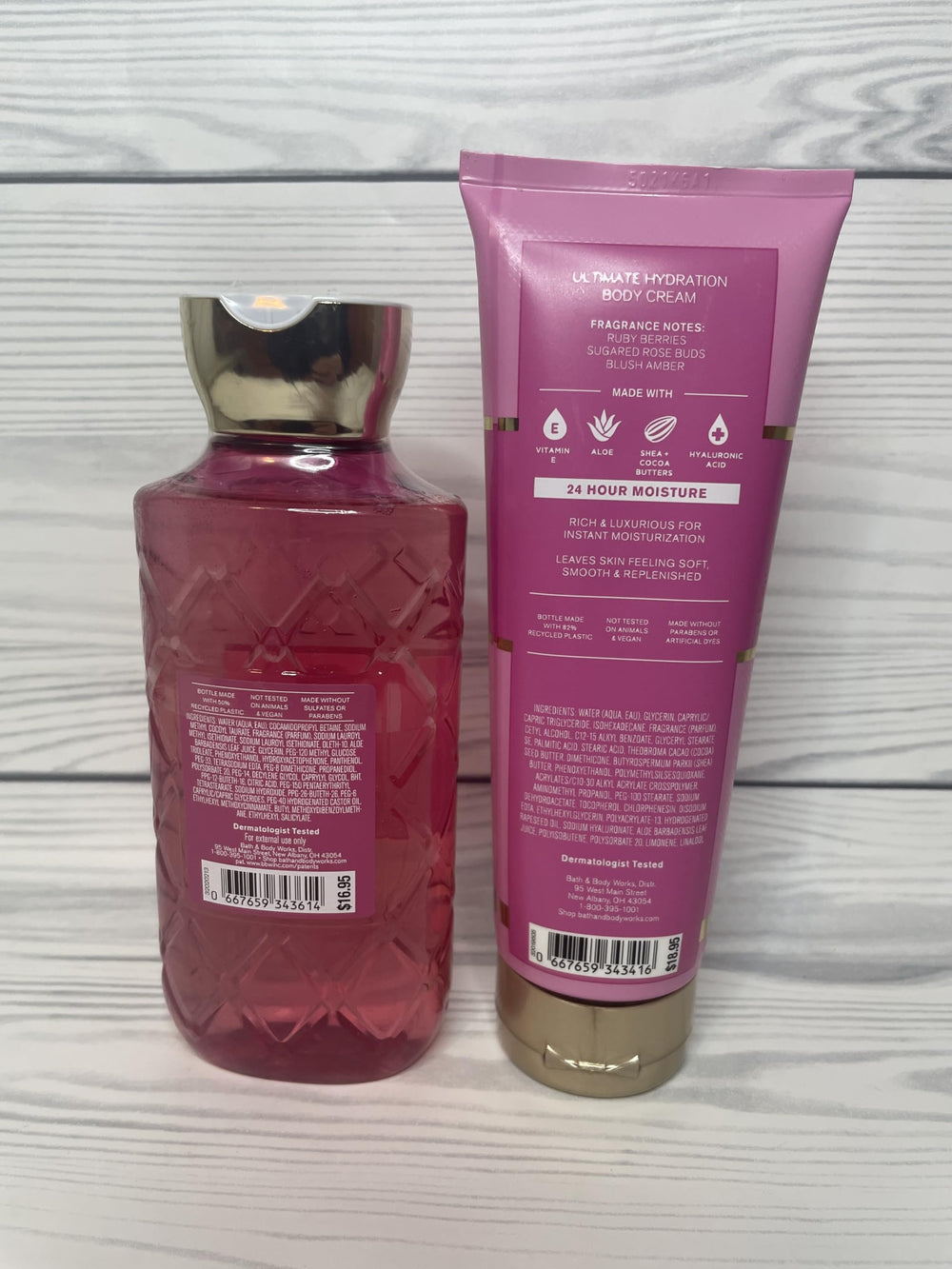 Bath & Body Works Covered In Roses body wash bottle for refreshing cleanse