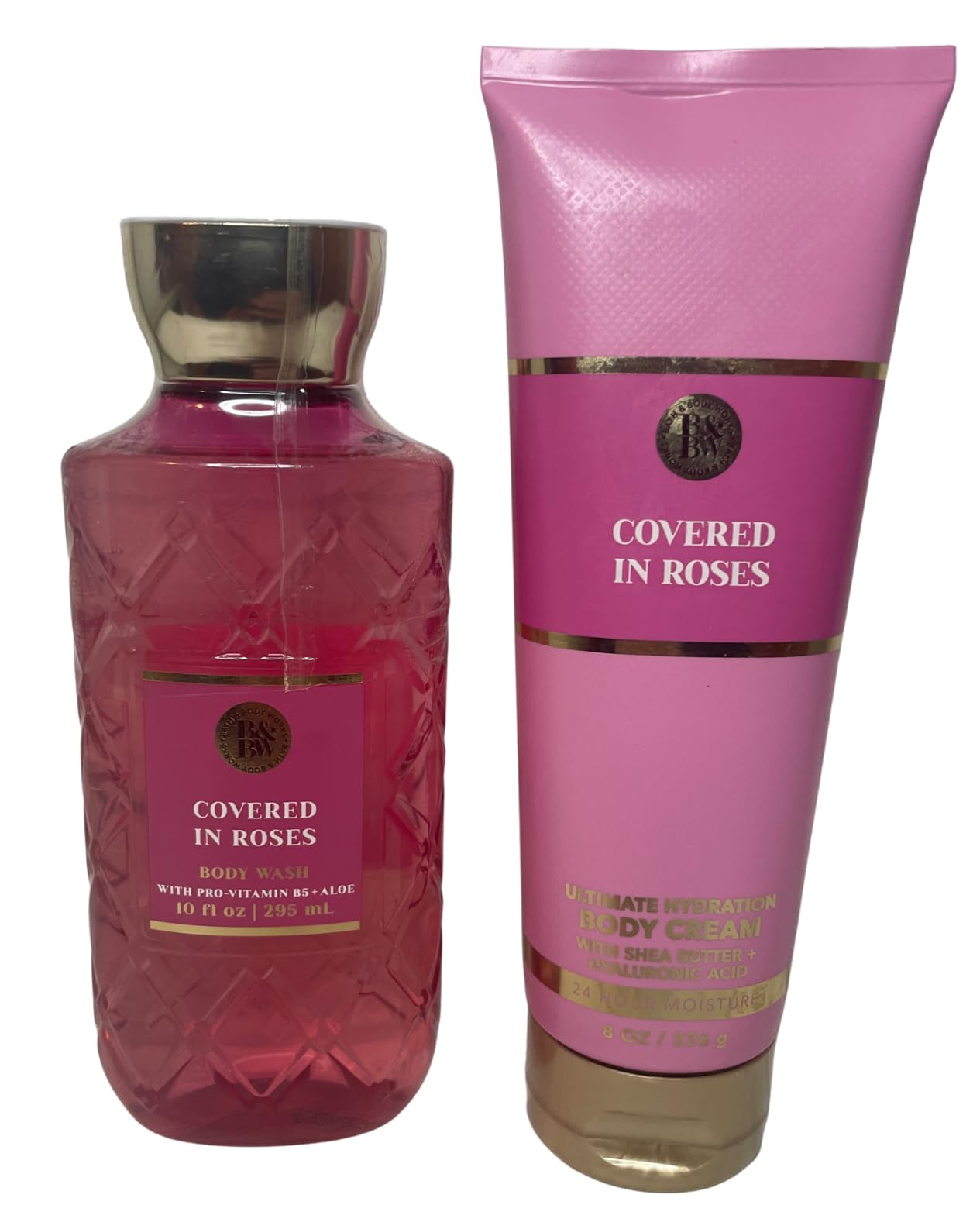 Bath & Body Works Covered In Roses cream jar closeup for rich hydration