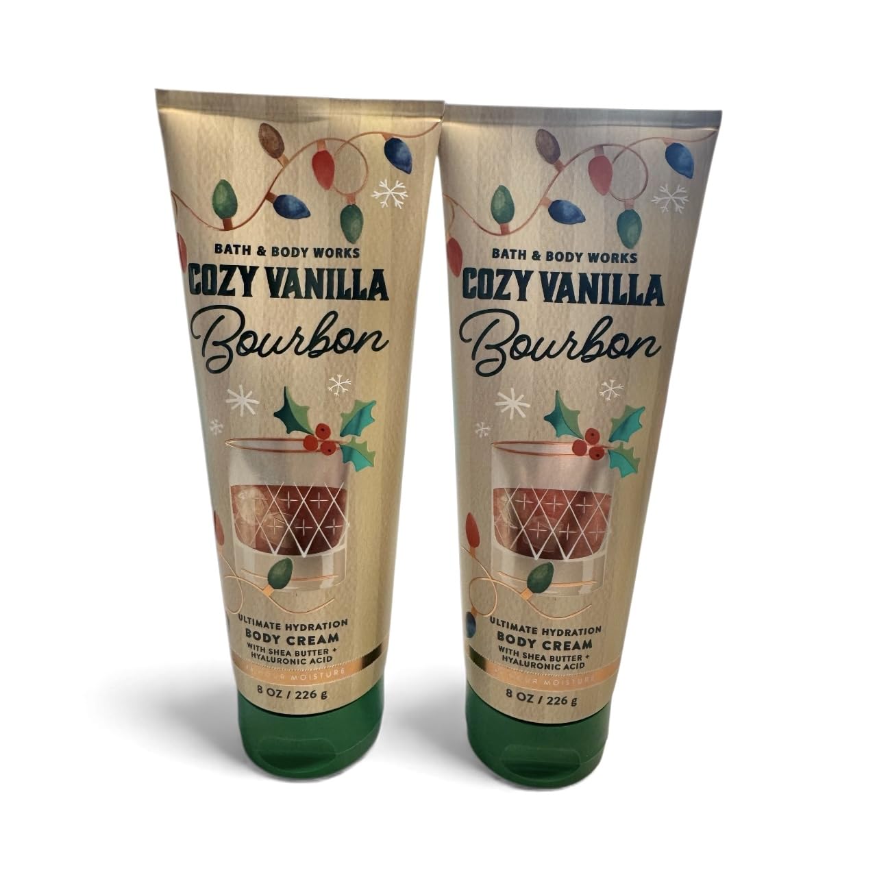 Bath & Body Works Cozy Vanilla Bourbon body cream bottle for smooth, hydrated skin.