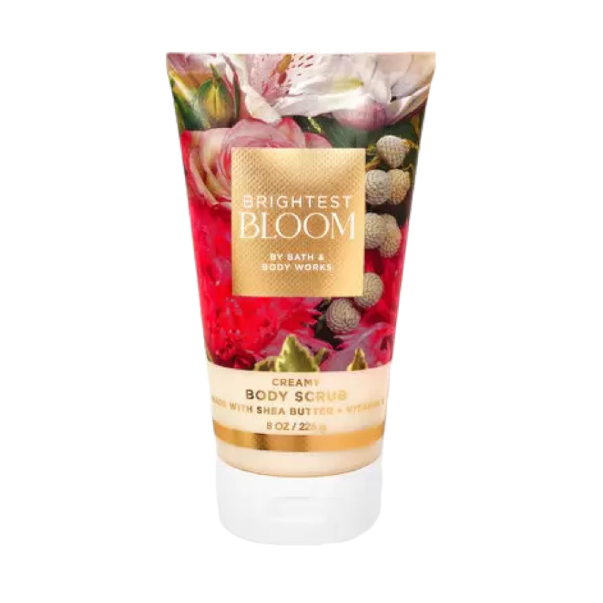 Bath & Body Works Brightest Bloom Creamy Foaming Sugar Scrub for radiant, smooth skin.