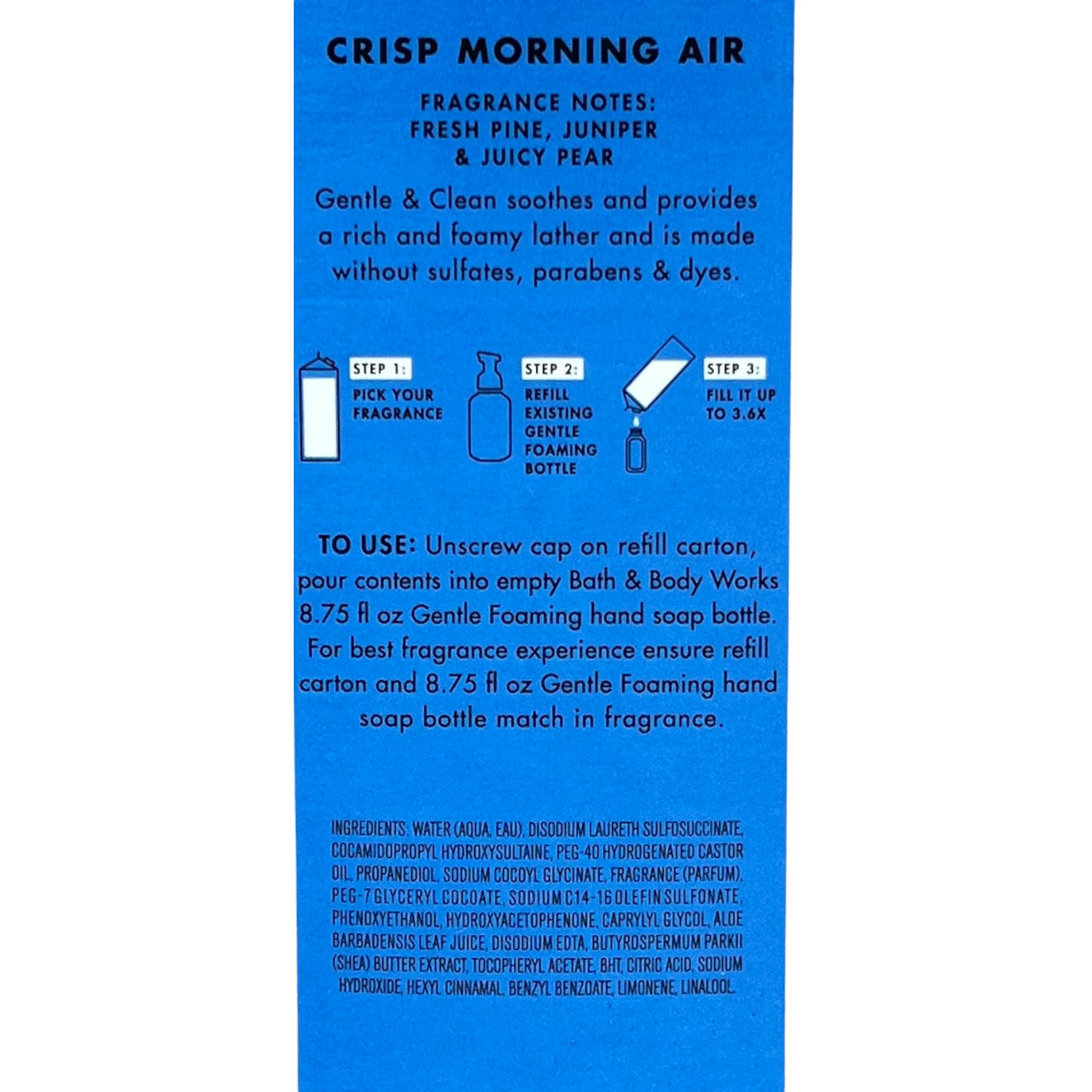 Bath & Body Works Crisp Morning Air – mousse généreuse pour soins des mains et fraîcheur