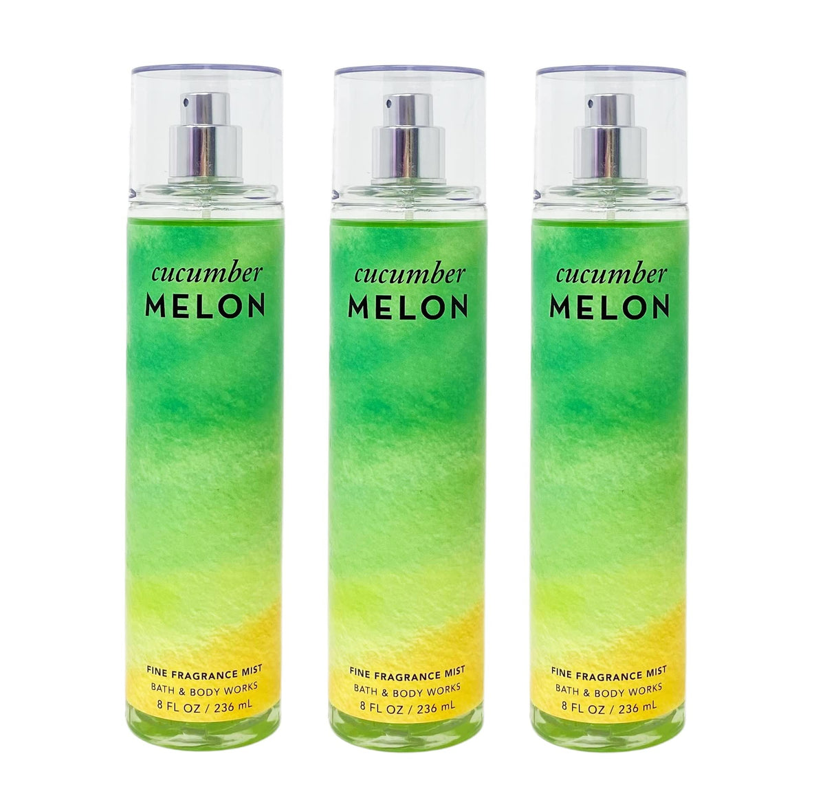 Bath & Body Works Cucumber Melon 3-Pack Fine Fragrance Mist — ideal for layering your signature scent.
