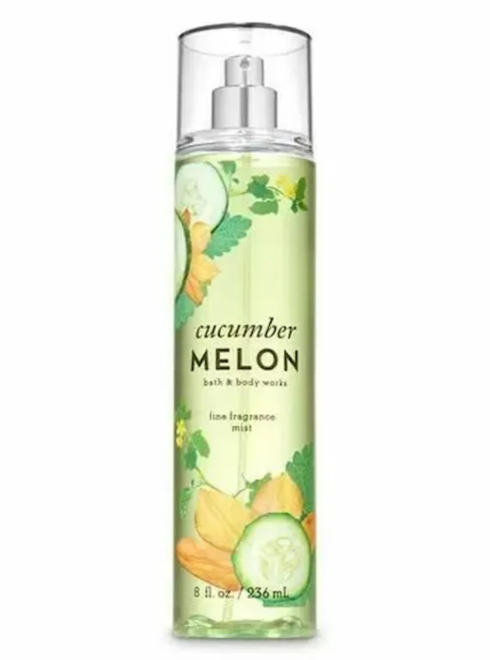 Bath & Body Works Cucumber Melon bottle pump sprayer for light fragrance and skin hydration.