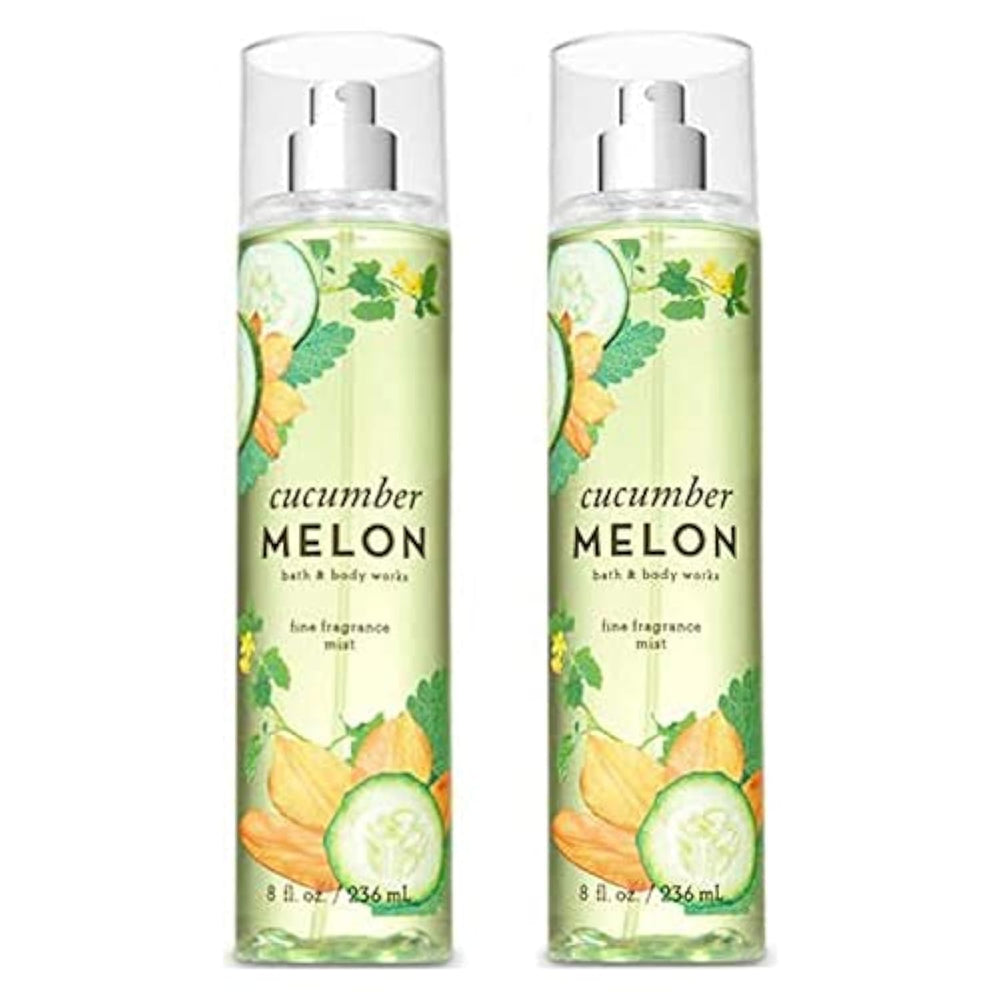 Bath & Body Works Cucumber Melon mist bottles ready for daily spritz, refreshing scent.