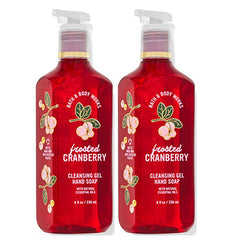 Bath and Body Works Deep Cleansing Gel Hand Soap Frosted Cranberry two-pack bottle for daily hand washing.