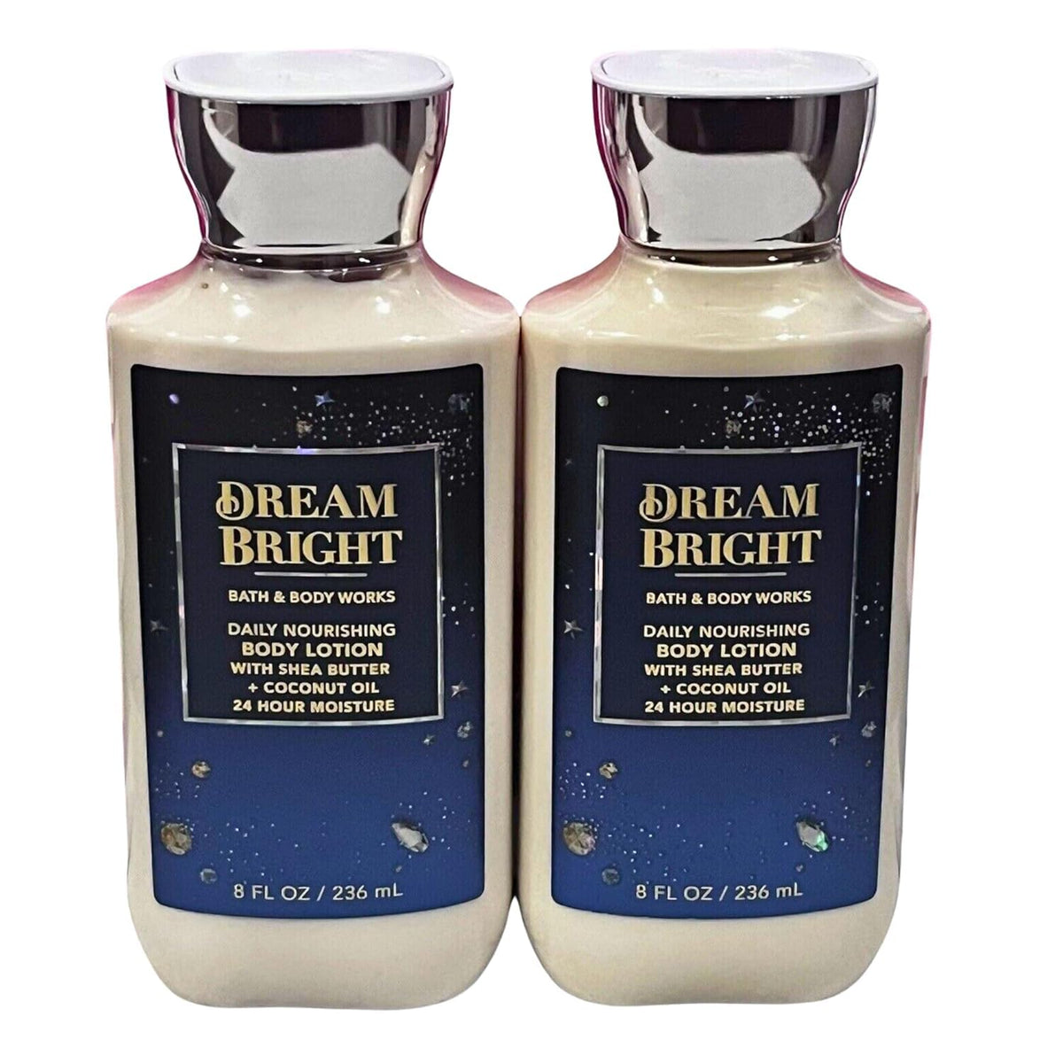 Bath & Body Works Dream Bright lotion bottle front view, highlighting long-lasting moisture