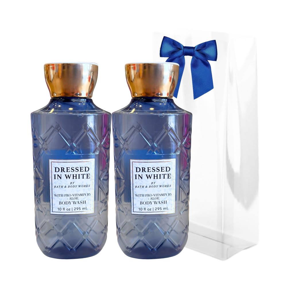 Bath & Body Works Dressed in White gift set bottle shown, ideal for holiday gifting.