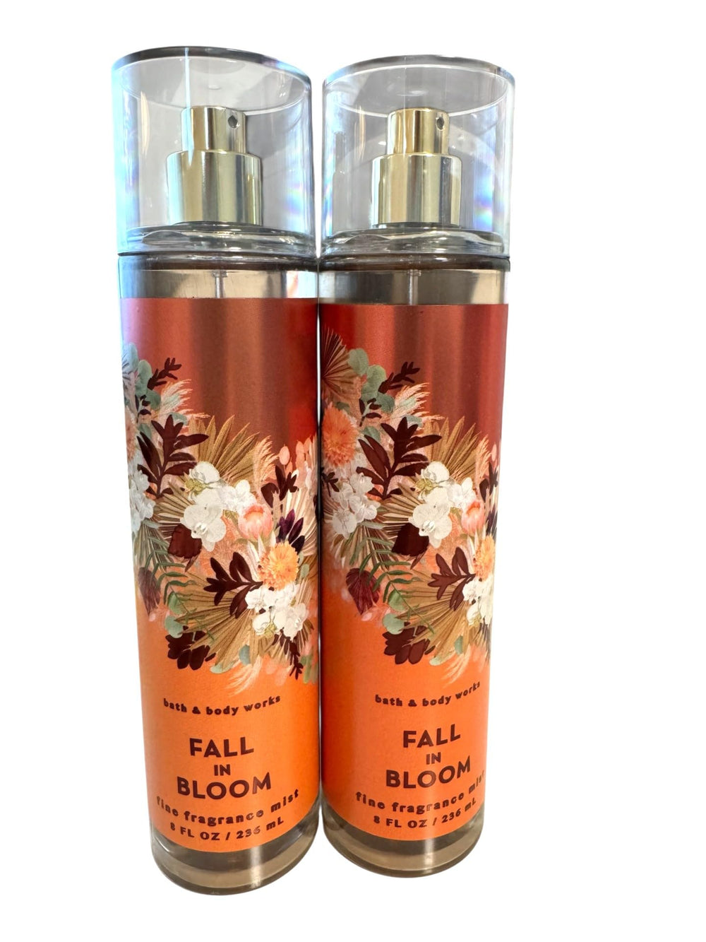 Bath & Body Works Fall in Bloom mist bottle, front view, ideal for daily refresh