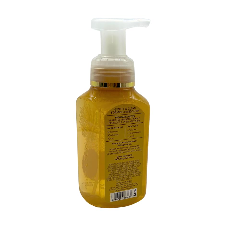 Product shot of foam on hands—quick, thorough cleansing.