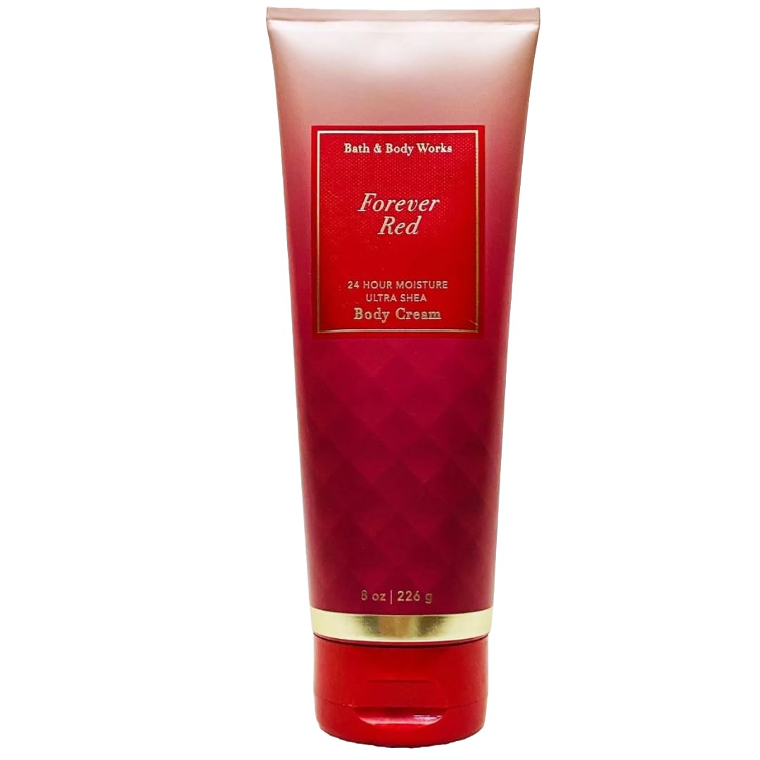 Bath & Body Works Forever Red Ultra Shea Cream packaging varies, ideal for gifting.
