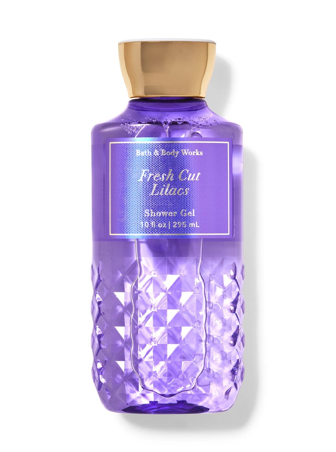 Close-up of Fresh Cut Lilacs bottle highlighting hydrating Pro-Vitamin B5 and Aloe