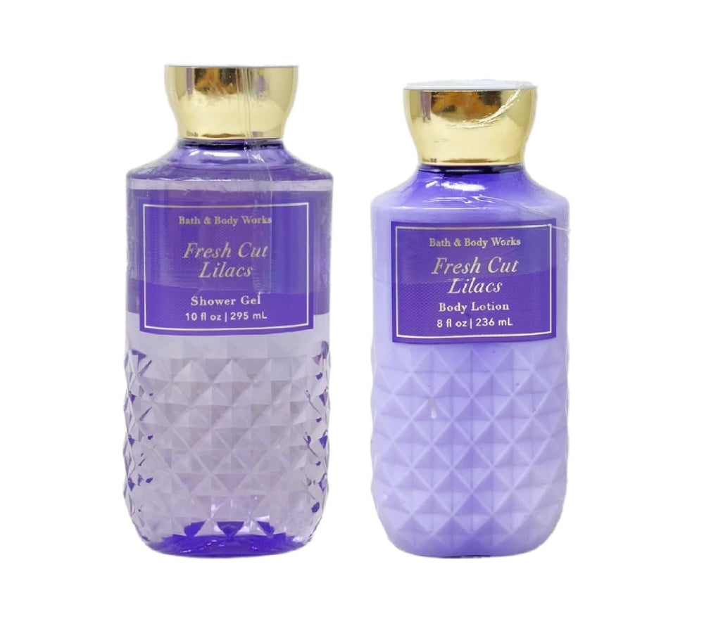 Bath & Body Works Fresh Cut Lilacs shower gel bottle with lilac scent for a refreshing cleanse