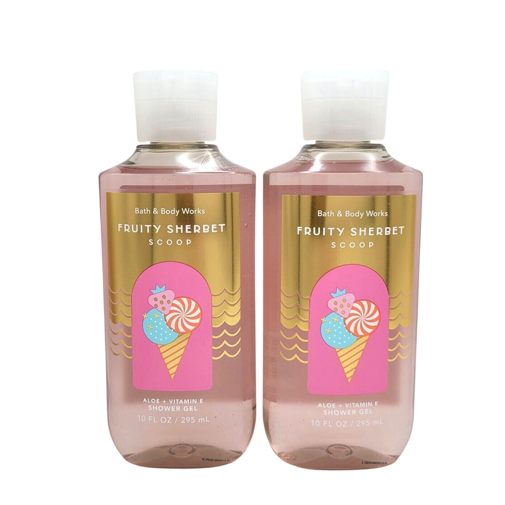 Bath and Body Works Fruity Sherbet Scoop shower gel duo—two-pack, for daily refreshing cleanse and uplifting fragrance.