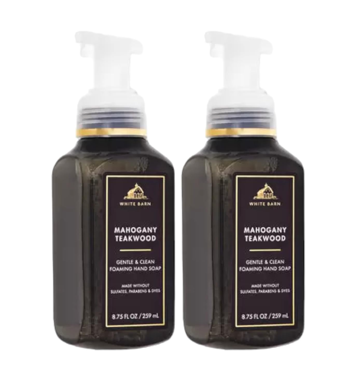 Bath & Body Works Gentle Foaming Hand Soap Mahogany Teakwood bottle delivering rich foam and skin-softening care